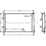 Радиатор охлаждения двигателя AVA QUALITY COOLING PJM ZXUQ X4KT6G 2020277 DN2288