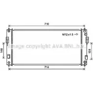 Радиатор охлаждения двигателя AVA QUALITY COOLING DN2391 4045385195329 Nissan Leaf (ZE0) 1 Хэтчбек Electric 109 л.с. 2010 – 2025 0O BUMHP