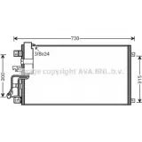 Радиатор кондиционера AVA QUALITY COOLING DN5290D F C5PH L39LL8 2020393