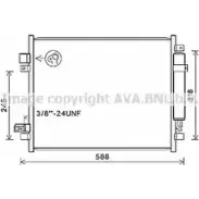 Радиатор кондиционера AVA QUALITY COOLING H 14P5 DN5428D 4045385215553 Nissan Note