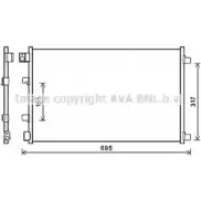 Радиатор кондиционера AVA QUALITY COOLING 6719 K9 2020509 4045385107209 DNA5281