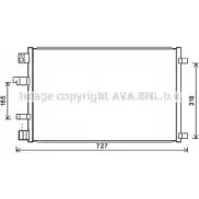 Радиатор кондиционера AVA QUALITY COOLING LA33N E DNA5290 2020511 70OT8U