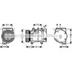 Компрессор кондиционера AVA QUALITY COOLING 4045385173365 Nissan Primera (P12) 3 2002 – 2008 S FWD7 DNAK259