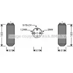 Осушитель кондиционера AVA QUALITY COOLING K VDKN DND058 4045385047642 Nissan Primera (W10) 1 Универсал 1.6 i 102 л.с. 1991 – 1998