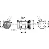 Компрессор кондиционера AVA QUALITY COOLING G 8YGY 2020543 QPR84MA DNK190