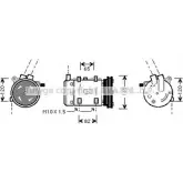 Компрессор кондиционера AVA QUALITY COOLING 2020544 92 0H0I 99DFI0Z DNK191