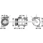 Компрессор кондиционера AVA QUALITY COOLING I5M9EV DNK307 5 IITUM Nissan Serena (C23) 1 Минивэн 1.6 97 л.с. 1993 – 2001