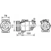 Компрессор кондиционера AVA QUALITY COOLING DNK386 AJKH4WL N TJ4XV 2020567