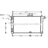 Радиатор охлаждения двигателя AVA QUALITY COOLING H2 FUSF8 DW2002 GVRWOF 2020657
