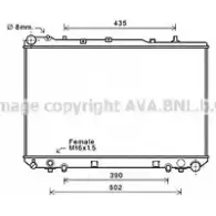 Радиатор охлаждения двигателя AVA QUALITY COOLING SsangYong Korando 4045385174997 9 3CW53X DW2101
