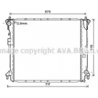 Радиатор охлаждения двигателя AVA QUALITY COOLING EZ5C W DW2103 4045385175178 SsangYong