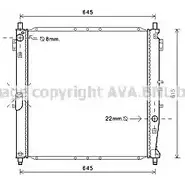 Радиатор охлаждения двигателя AVA QUALITY COOLING 01 B05R 4045385175321 DW2120 SsangYong Rexton