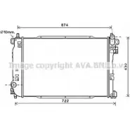 Радиатор охлаждения двигателя AVA QUALITY COOLING FBZ5GUA ZU 3RQ Chevrolet Epica DW2134