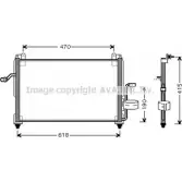 Радиатор кондиционера AVA QUALITY COOLING 2020730 548 7L DW5045 4045385051731
