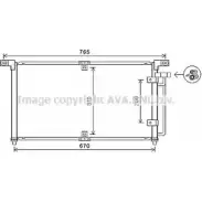 Радиатор кондиционера AVA QUALITY COOLING SsangYong Korando HU AI50P DW5113 4045385175451