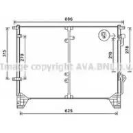 Радиатор кондиционера AVA QUALITY COOLING MH0882Q SsangYong Rexton F6P8 D DW5115