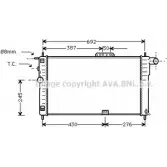 Радиатор охлаждения двигателя AVA QUALITY COOLING 2020782 DWA2001 4 RJTLP 4045385107223