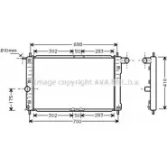 Радиатор охлаждения двигателя AVA QUALITY COOLING 4045385096503 2020789 IHGIX B DWA2014