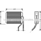 Радиатор печки, теплообменник AVA QUALITY COOLING Z42 OV DWA6026 4045385181346 2020811