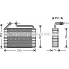 Испаритель кондиционера AVA QUALITY COOLING 07 6JCL Daewoo Nexia NPU58JA DWV034