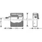 Испаритель кондиционера, радиатор печки AVA QUALITY COOLING 4045385049134 DWV036 Daewoo Matiz PG 80XA