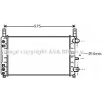 Радиатор охлаждения двигателя AVA QUALITY COOLING FD2118 2020944 75U7TW 3Y E6X