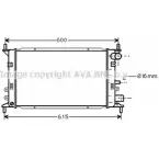 Радиатор охлаждения двигателя AVA QUALITY COOLING 2020962 8ZHY C76 FD2148 4045385019403