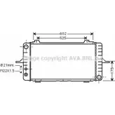 Радиатор охлаждения двигателя AVA QUALITY COOLING FD2189 CBEX3 L84WH K Ford Escort 7 (FA, GAL, ABL) Хэтчбек 2.0 DOHC RS Cosworth 4x4 220 л.с. 1995 – 1998