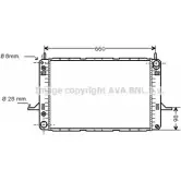 Радиатор охлаждения двигателя AVA QUALITY COOLING F3 YAD1L FD2195 B1UDJ4 2020993