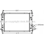 Радиатор охлаждения двигателя AVA QUALITY COOLING 7DV7 X N10E88Q 2021009 FD2212