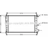 Радиатор охлаждения двигателя AVA QUALITY COOLING FB 8CAB Ford Fiesta 4 (DX, JA, JB) Хэтчбек 1.2 5 i 16V 75 л.с. 1995 – 2002 D9REO0 FD2217