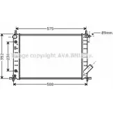 Радиатор охлаждения двигателя AVA QUALITY COOLING W7XB0 FD2222 Ford Fiesta 4 (DX, JA, JB) Хэтчбек 1.2 5 i 16V 75 л.с. 1995 – 2002 Z4IO 2