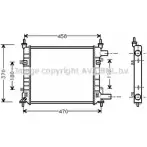 Радиатор охлаждения двигателя AVA QUALITY COOLING 4045385020119 JQ XQ9K FD2257 2021025