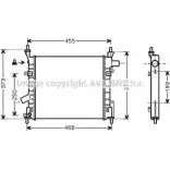 Радиатор охлаждения двигателя AVA QUALITY COOLING Ford KA 1 (CCQ, RB) Хэтчбек 1.3 i 70 л.с. 2002 – 2008 30W1X C FD2372 4045385061860
