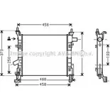 Радиатор охлаждения двигателя AVA QUALITY COOLING 2Z PNB FD2373 4045385061877 Ford KA 1 (CCQ, RB) Хэтчбек 1.3 i 70 л.с. 2002 – 2008