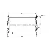 Радиатор охлаждения двигателя AVA QUALITY COOLING H8L D1S 4045385073634 2021062 FD2405