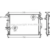 Радиатор охлаждения двигателя AVA QUALITY COOLING FD2424 YZRVMFN VS6 F6 Ford Mondeo 4 (CA2, BA7) Универсал 1.8 TDCi 125 л.с. 2007 – 2012