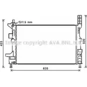 Радиатор охлаждения двигателя AVA QUALITY COOLING FD2578 0 CS31 4045385199266 Ford Transit Connect 2 (C307) Фургон 1.5 EcoBlue 75 л.с. 2018 – 2024