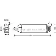 Интеркулер AVA QUALITY COOLING FD4308 FW2YPQ QGREB1 2 Ford Mondeo 1 (FD, BNP) Универсал 1.8 TD 90 л.с. 1995 – 1996