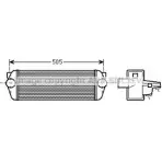 Интеркулер AVA QUALITY COOLING VIWQ8 FD4443 Ford Tourneo Connect 1 (C170) Минивэн 1.8 TDCi /TDDi /DI 75 л.с. 2002 – 2013 QQH YG