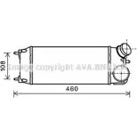 Интеркулер AVA QUALITY COOLING FLYL 965 FD4476 PWXRY7Q Ford Fiesta 6 (CB1, CCN) Хэтчбек 1.6 TDCi 90 л.с. 2008 – 2025
