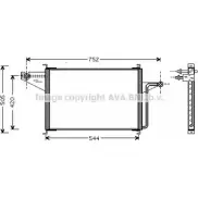 Радиатор кондиционера AVA QUALITY COOLING Ford Explorer 2 (EX, UN150) Внедорожник 4.0 207 л.с. 1996 – 2001 4045385010608 FD5305 LES RX18