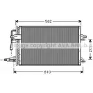 Радиатор кондиционера AVA QUALITY COOLING Ford Escort 7 (FA, GAL, ABL) Хэтчбек 1.6 Zetec i 16V 88 л.с. 1995 – 1995 0WIA6A FD5323 K 54DWF