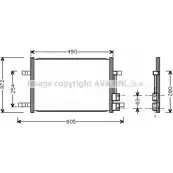 Радиатор кондиционера AVA QUALITY COOLING Ford KA 1 (CCQ, RB) Хэтчбек 1.3 i 70 л.с. 2002 – 2008 0B OVN6 FD5327 4045385010622