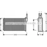 Радиатор печки, теплообменник AVA QUALITY COOLING FD6103 Ford Scorpio 2 (FE, GFR, GNR) 1994 – 1998 YFVXO BJRSJY X