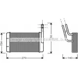 Радиатор печки, теплообменник AVA QUALITY COOLING 4045385019243 FD6132 2021206 SGFY 2