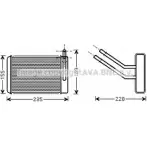 Радиатор печки, теплообменник AVA QUALITY COOLING RR M73 FD6360 2021223 T77U3H