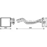 Радиатор печки, теплообменник AVA QUALITY COOLING Ford Fiesta 6 (CB1, CCN) Хэтчбек 1.6 Ti 120 л.с. 2008 – 2024 M6TU6OF FD6455 3 G882J