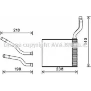 Радиатор печки, теплообменник AVA QUALITY COOLING 4045385177370 T MG832W FD6465 Ford Mondeo 4 (CA2, BA7) Универсал