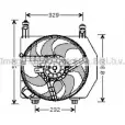 Вентилятор радиатора AVA QUALITY COOLING 4045385087518 FD7525 BSU0R QX Ford Fiesta 4 (DX, JA, JB) Хэтчбек 1.6 16V Sport 103 л.с. 2000 – 2002